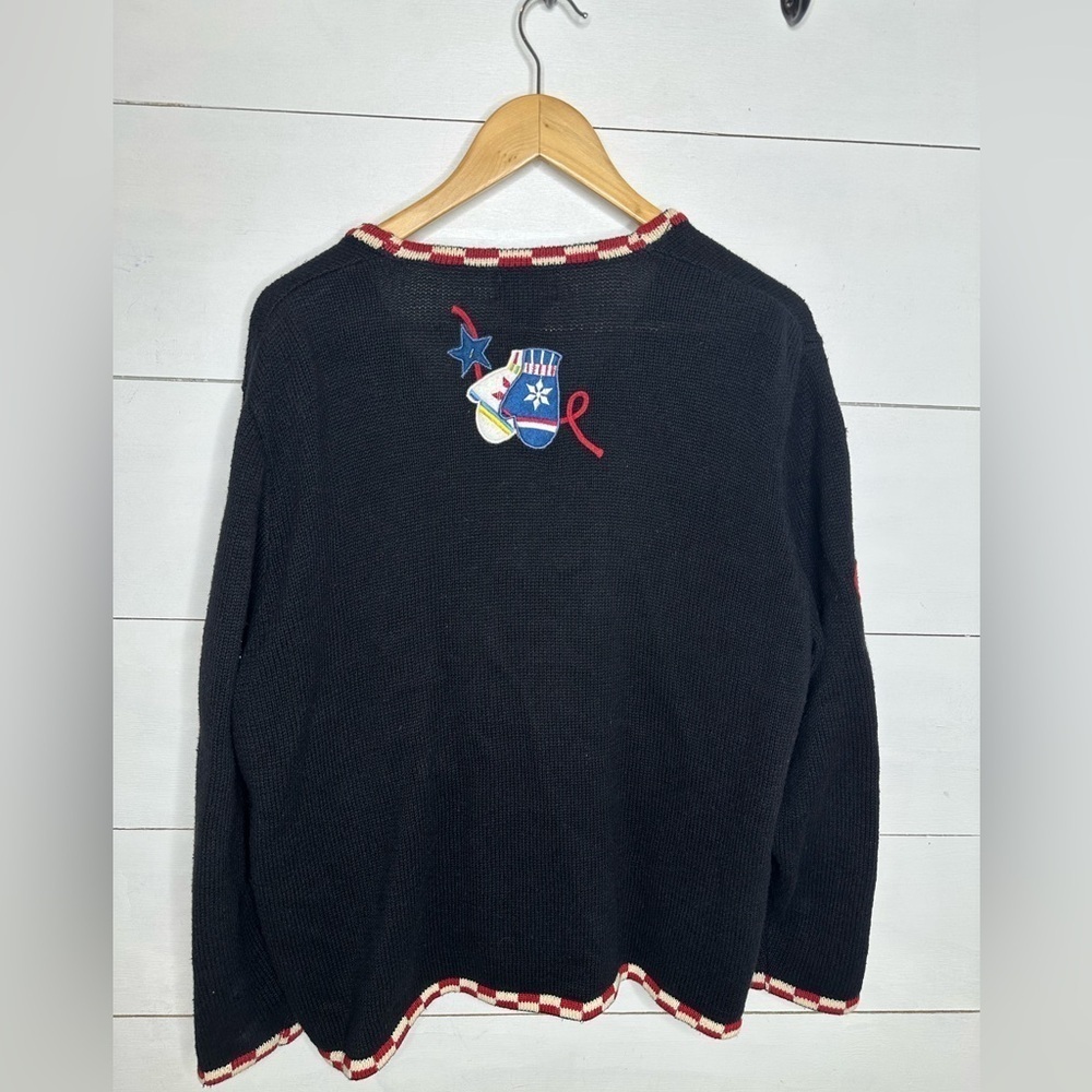 Vintage Studio Fa La La Embroidered Christmas Novelty Sweater Women's-Size 1X - Picture 7 of 8